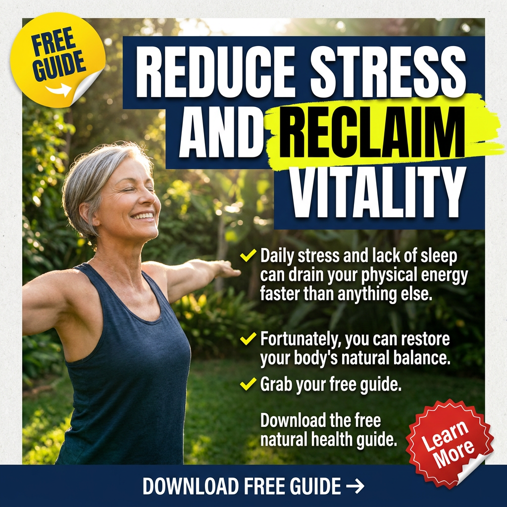 Reduce stress and reclaim vitality campaign ad